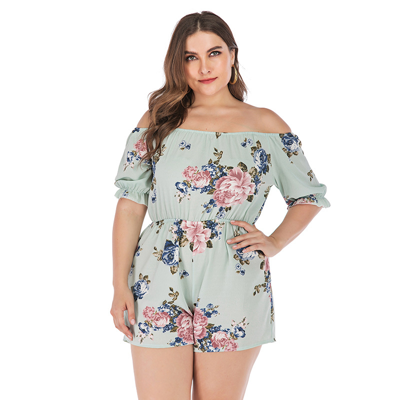 One shoulder floral large set