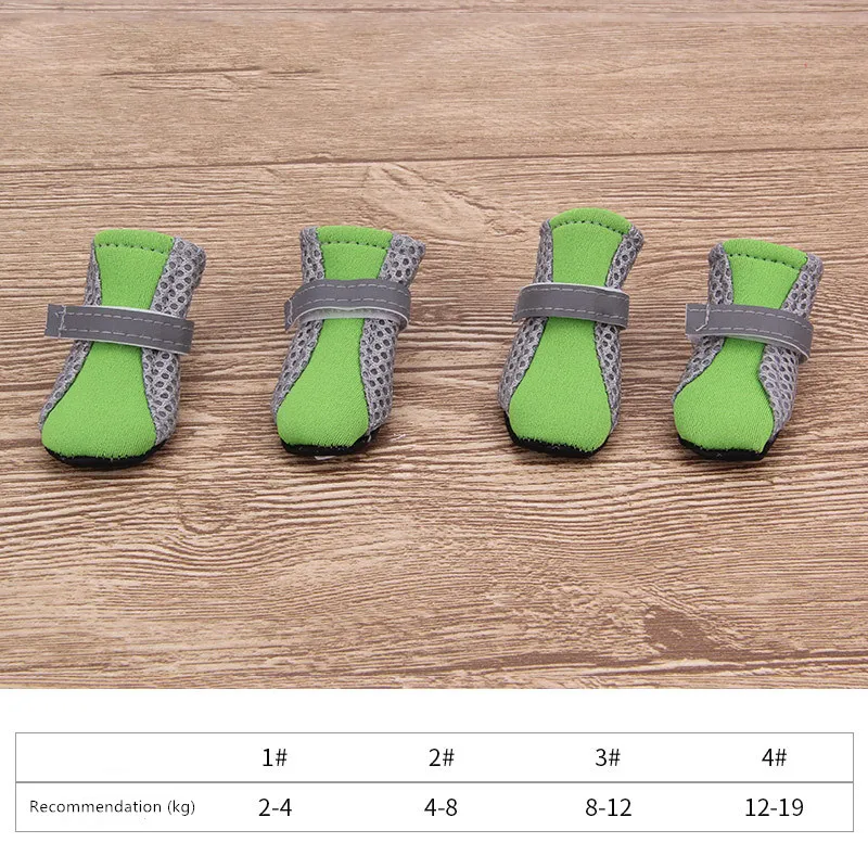 Pet shoes dog soft soled shoes - Green