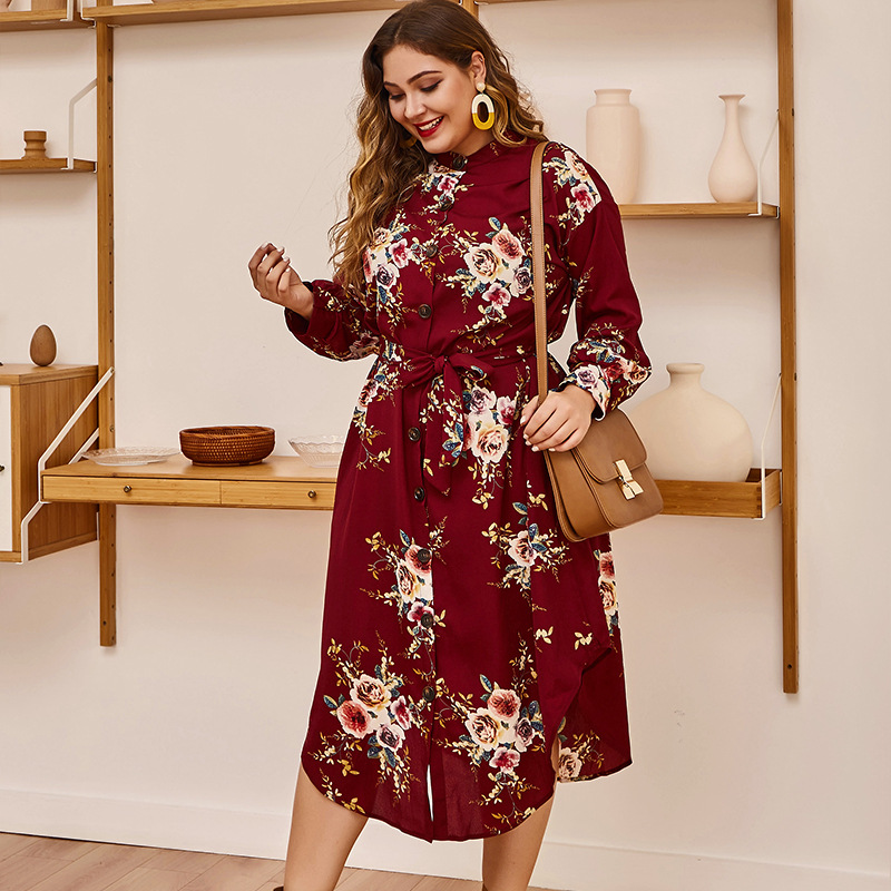 Fashion new autumn flower dress