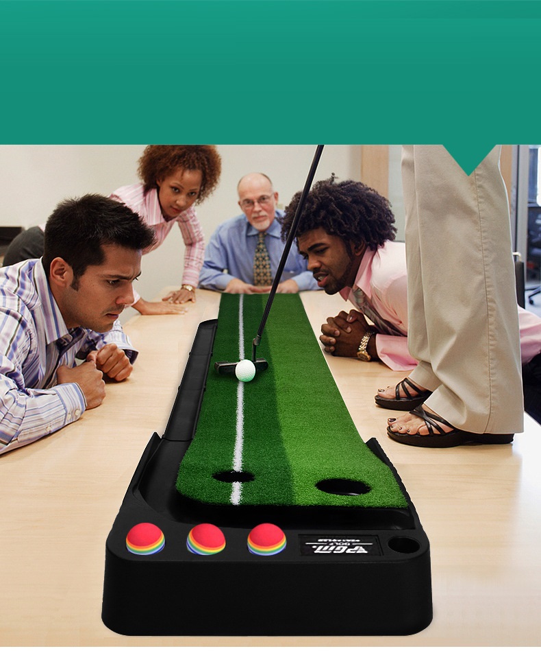 2.5M3M Golf Putting Mat Golf Putter Trainer Green Putter Carpet Practice Set - Image 10