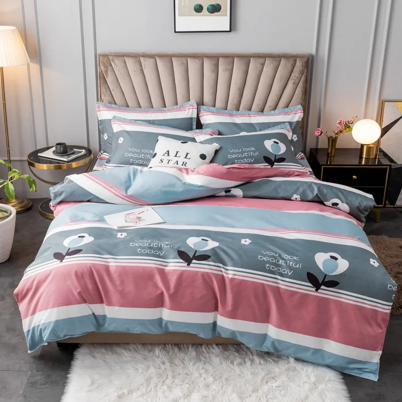 Four piece set of pure cotton wool - Love