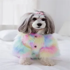 Pet winter coat - Colourful - View 1