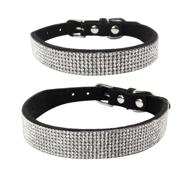Adjustable Suede Leather Dog Collar Leash Set Black - Shop at LoveMi