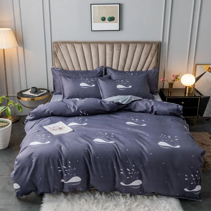Four piece set of pure cotton wool - The Dolphins