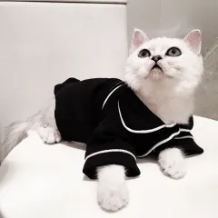 Cat clothes summer dress - Black - View 1