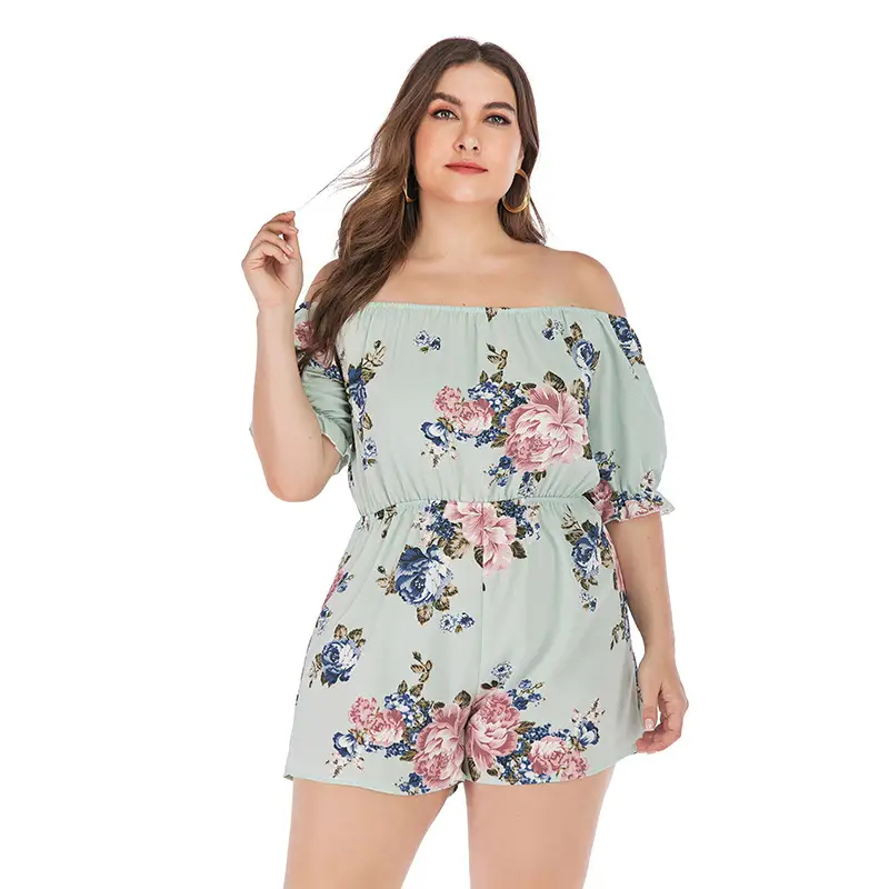 One shoulder floral large set