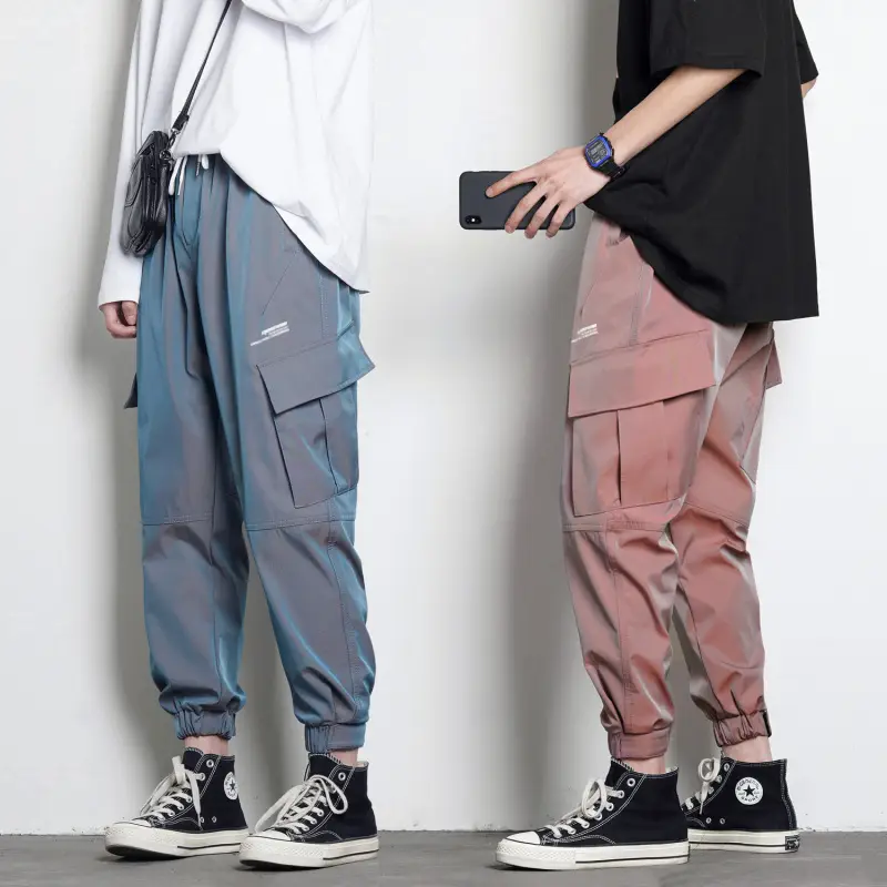 Gradient color functional casual overalls