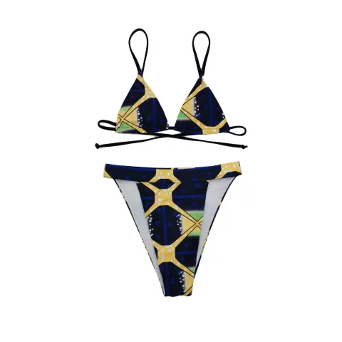 Retro Lace-up Bikini