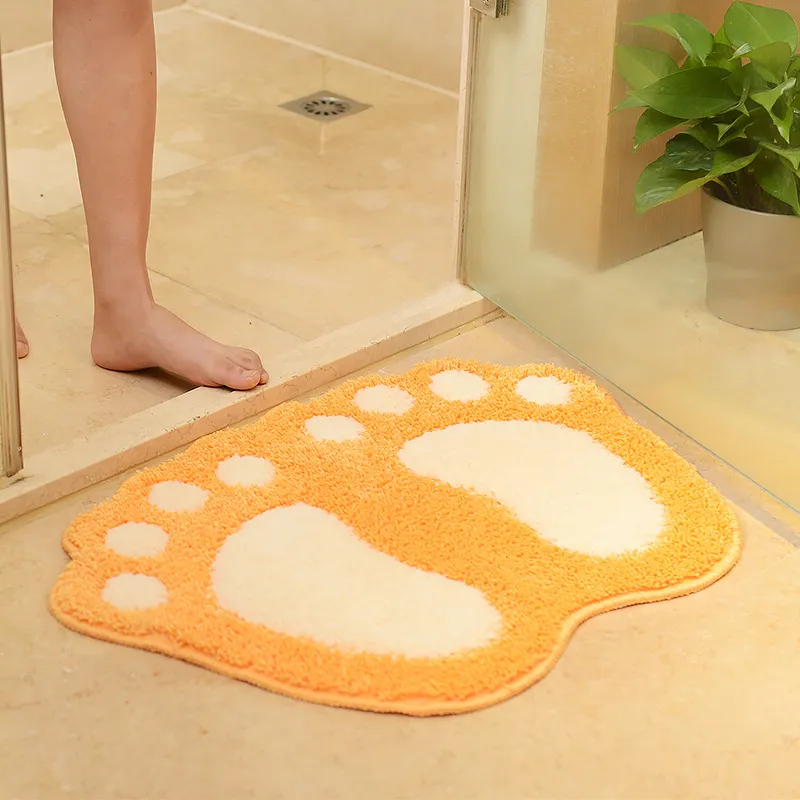 Cartoon Cute Big Feet Mat - Yellow