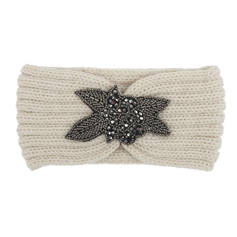 Autumn and winter warm hair accessories hair band - Beige