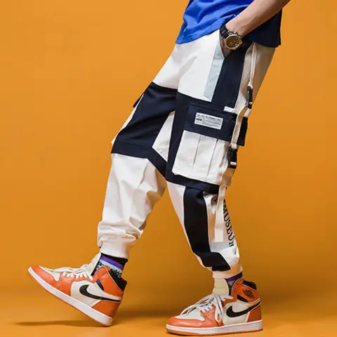 Autumn Overalls Men's Tide Brand Hip-hop Beam Pants