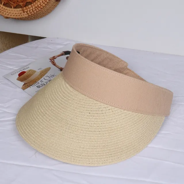 Beach hat straw hat sunscreen sun hat cool hat Beige - Shop at LoveMi