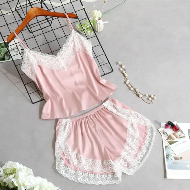 Two piece sling pajamas Pink - Shop at LoveMi