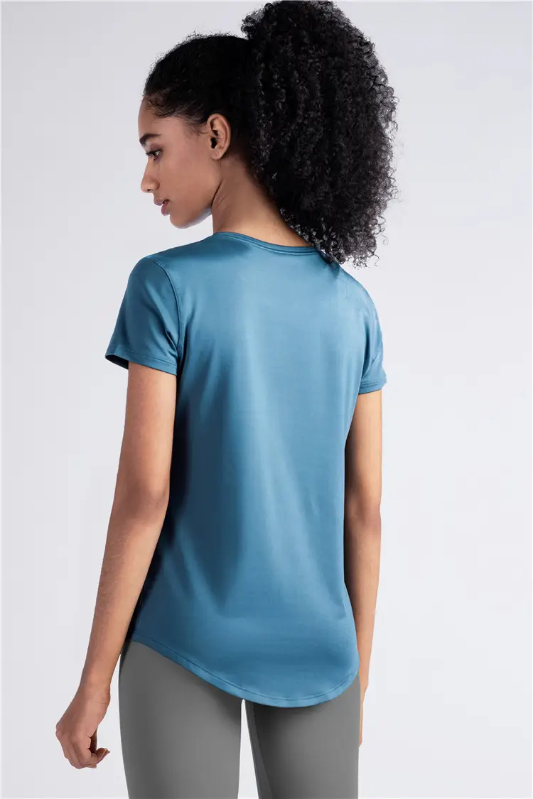 Round leader jogging exercise short sleeve T-shirt