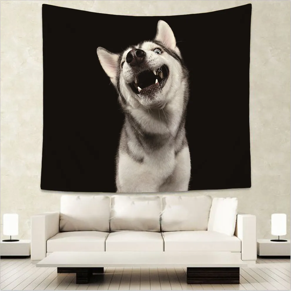 Animal cute dog Erha avatar series printing wall hanging - 3 Style