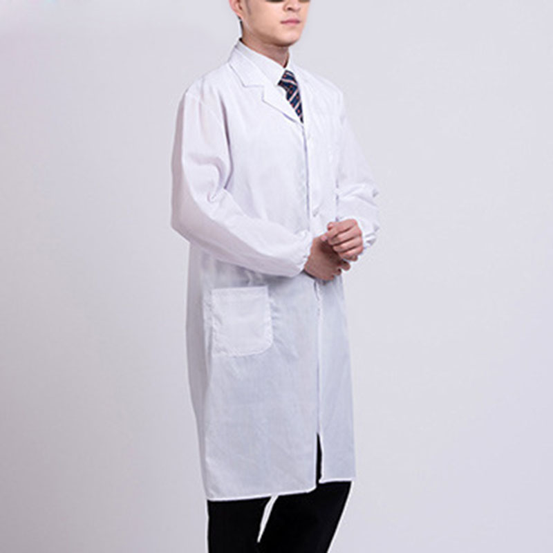 Long-sleeved white coat