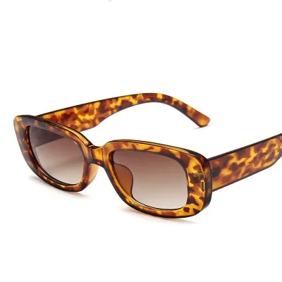 Sunglasses Square Jelly Color Too Glasses Leopard Tea - Shop at LoveMi