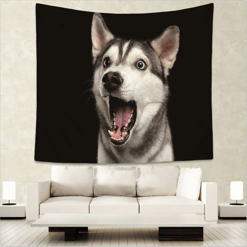 Animal cute dog Erha avatar series printing wall hanging - 1 Style