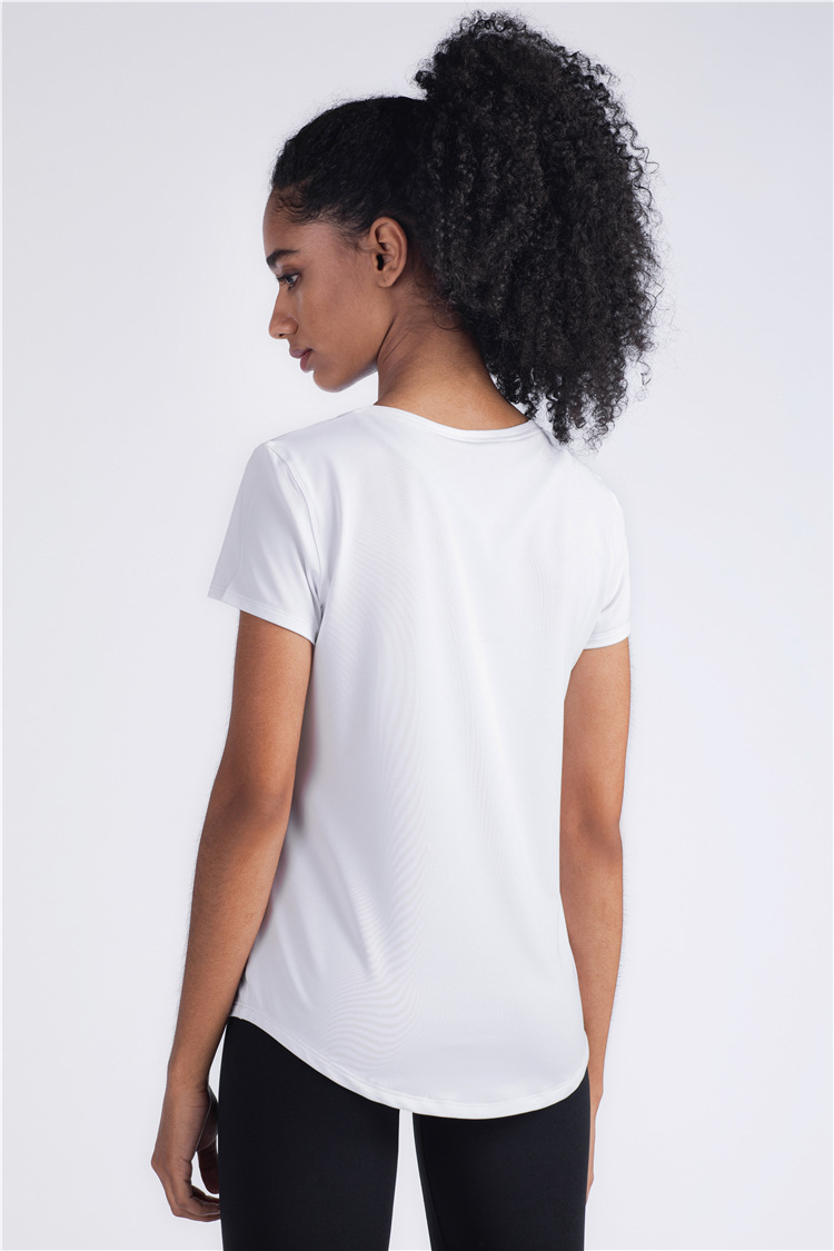 Round leader jogging exercise short sleeve T-shirt