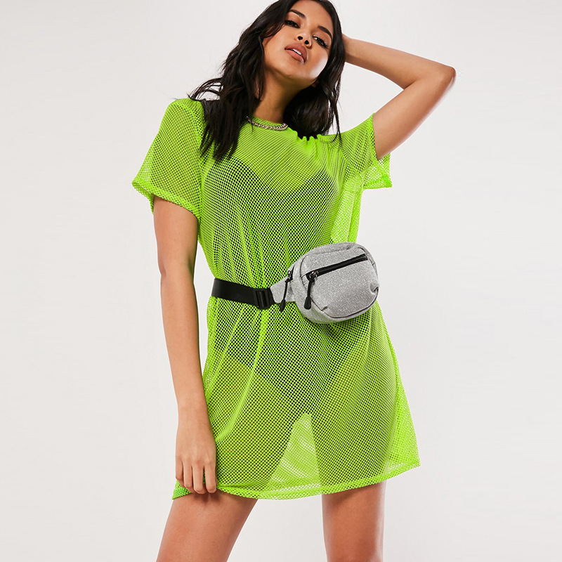 Fishing mesh stitching breathable dress