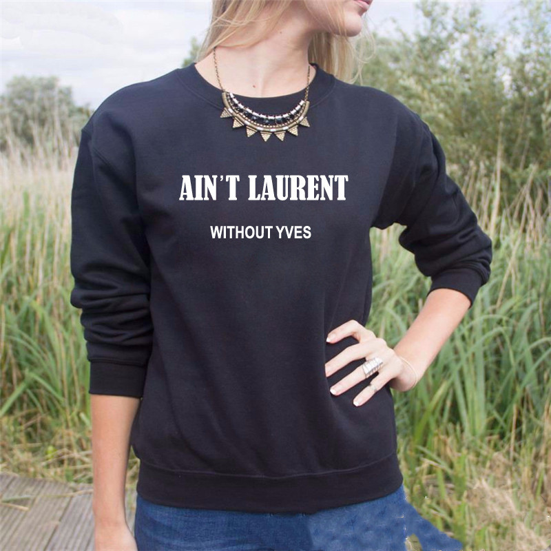 Letter printing men and women long sleeve top