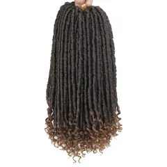 Chemical fiber braided hair extension - 1B 30 - View 1