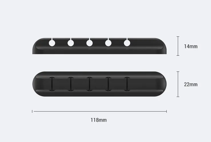 Silicone USB Cable Winder Desktop Cable Organizer Management Multipurpose Clips Cables Protector For Wired Headphones – image 4