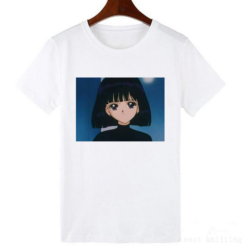 Printed versatile round neck short sleeve T-shirt