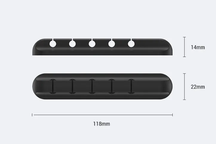 Silicone USB Cable Winder Desktop Cable Organizer Management Multipurpose Clips Cables Protector For Wired Headphones – image 9