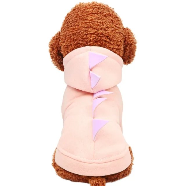 Dinosaur hooded sweater pet clothes Pink - Shop at LoveMi