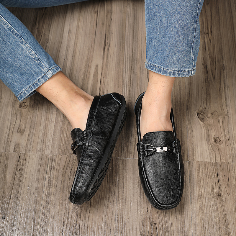 Men's Peas shoes Korean version of the trend of hollow casual shoes