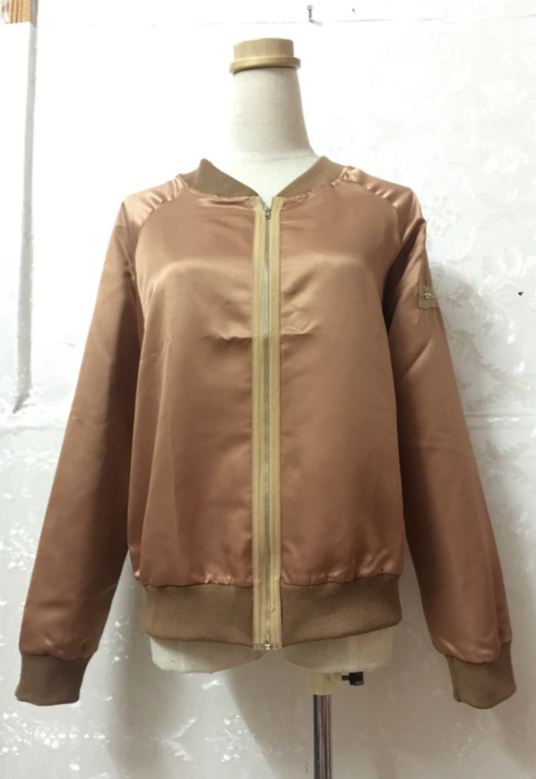 Zipper solid color small coat