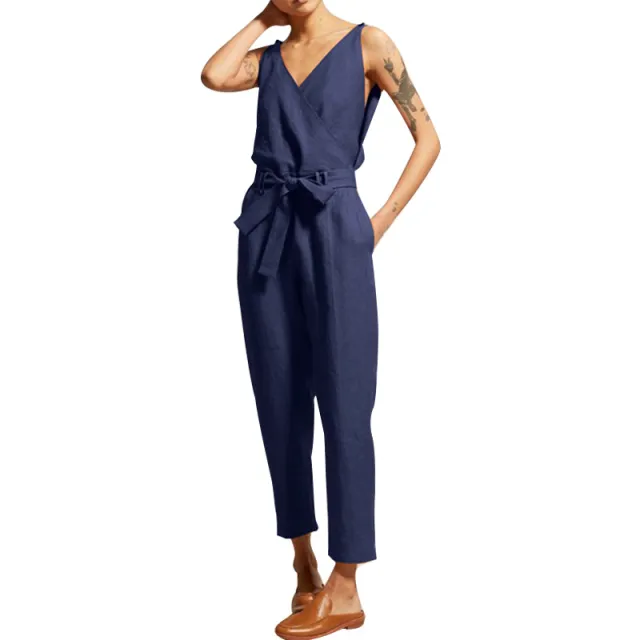 Trousers and elegant overalls Dark Blue - Shop at LoveMi