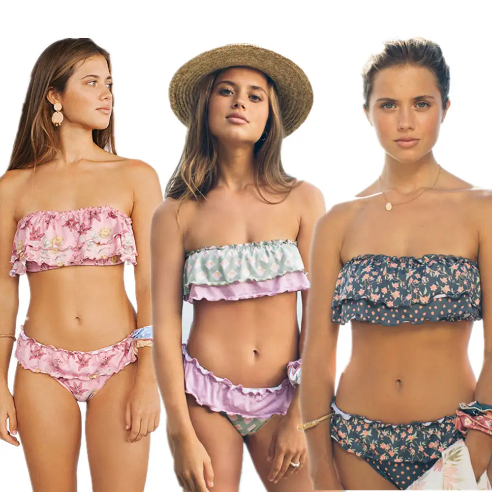 European and American sexy ruffled bikini