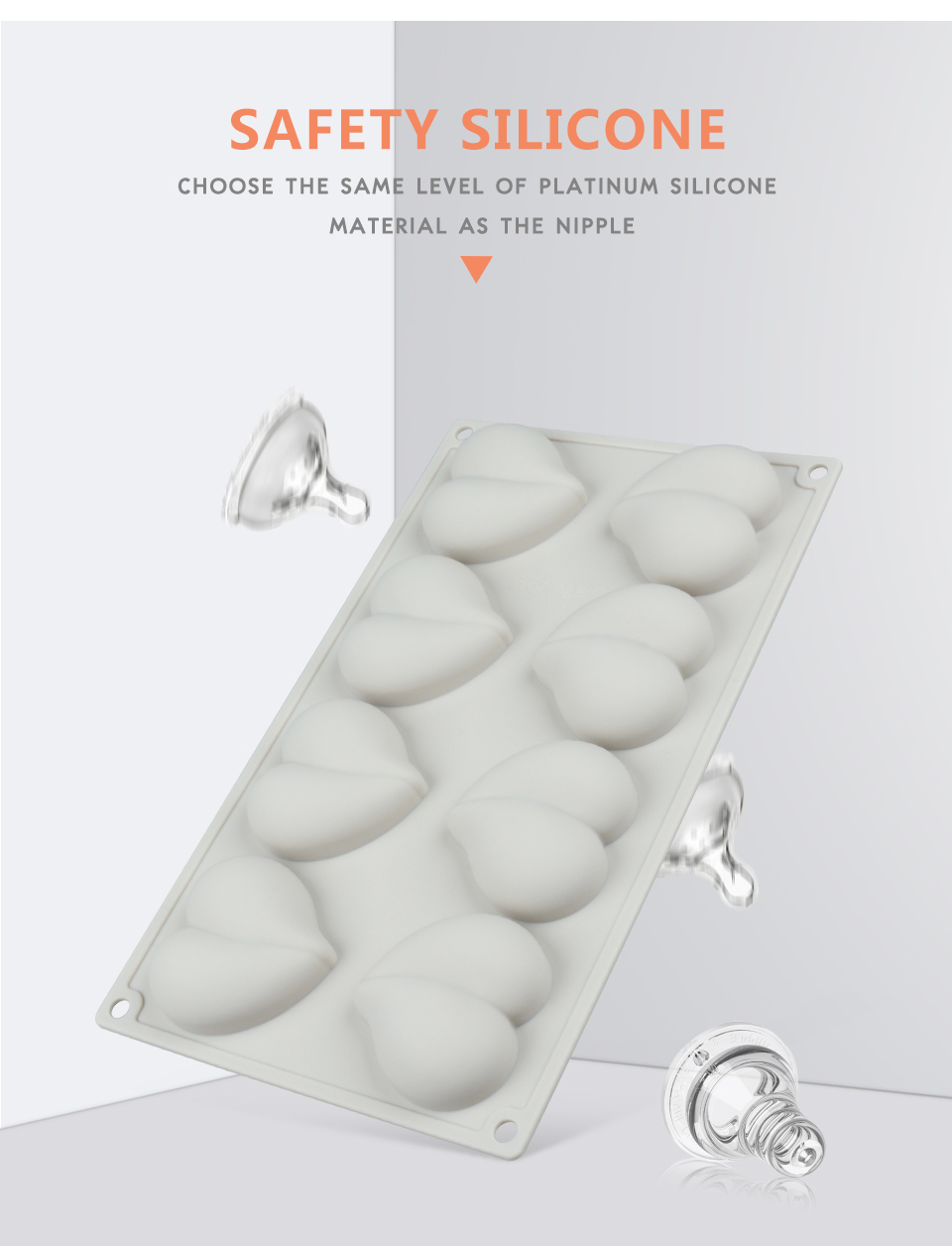 Peach Heart Mousse Cake Mould