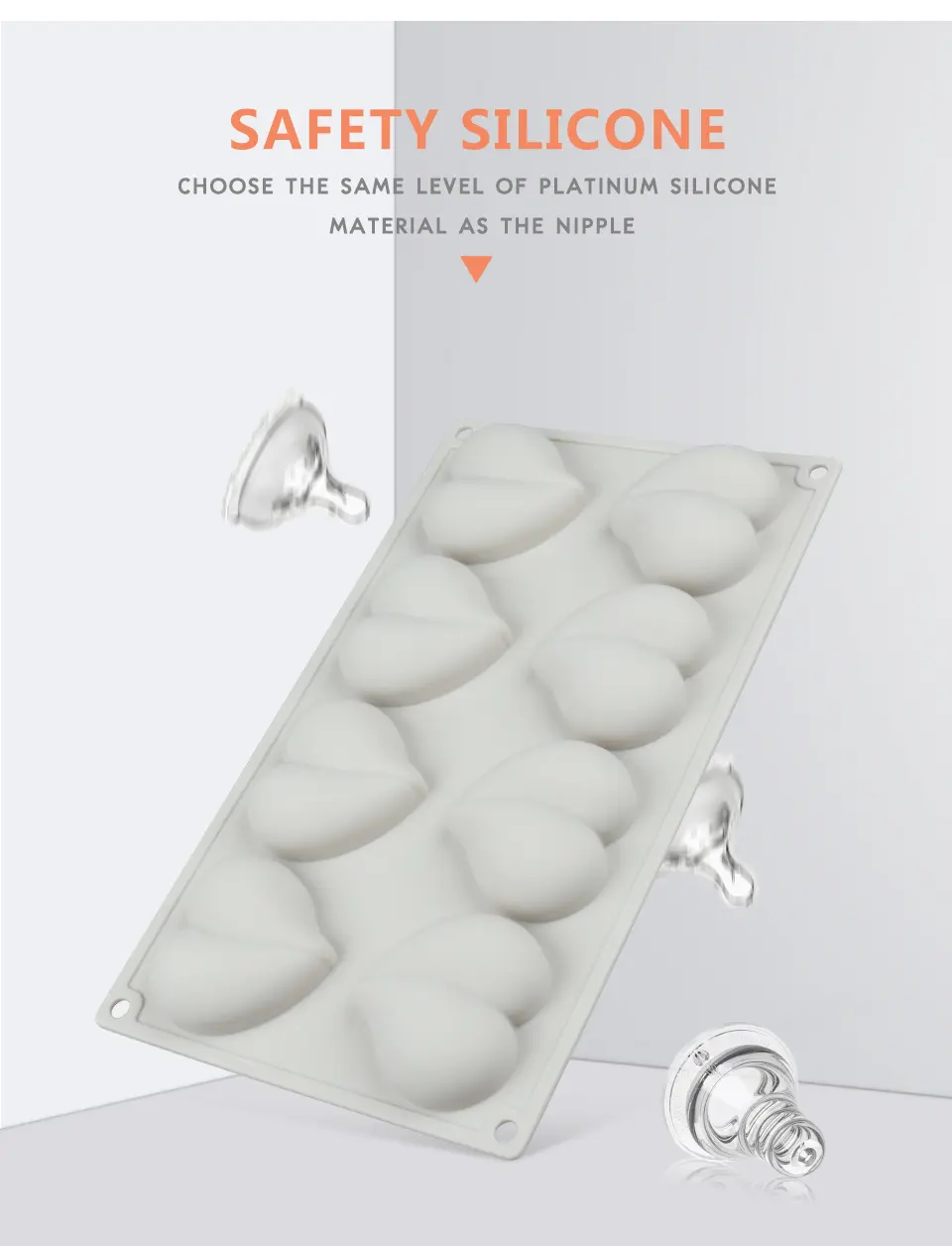 Peach Heart Mousse Cake Mould