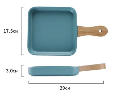 Nordic ceramic bread plate Western food steak plate Green - Shop at LoveMi