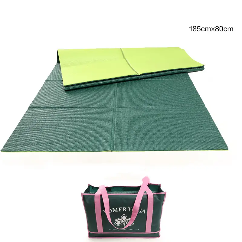 Foldable Yoga Mat for Travel and Home Exercise, Non-Slip Pilates Pad