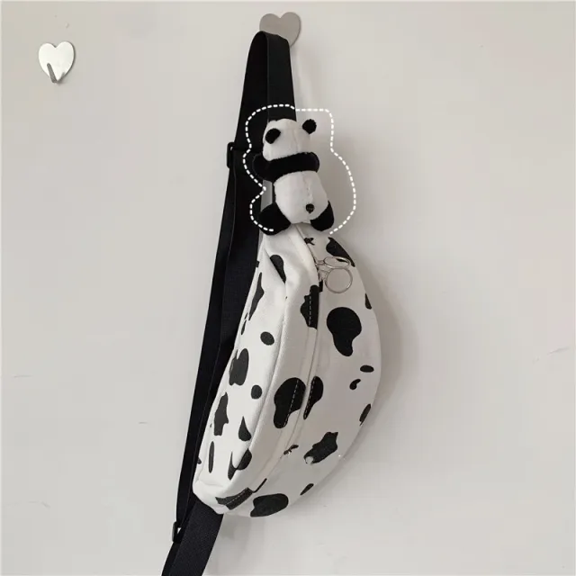 Girls cow print canvas bag 1Style - Shop at LoveMi