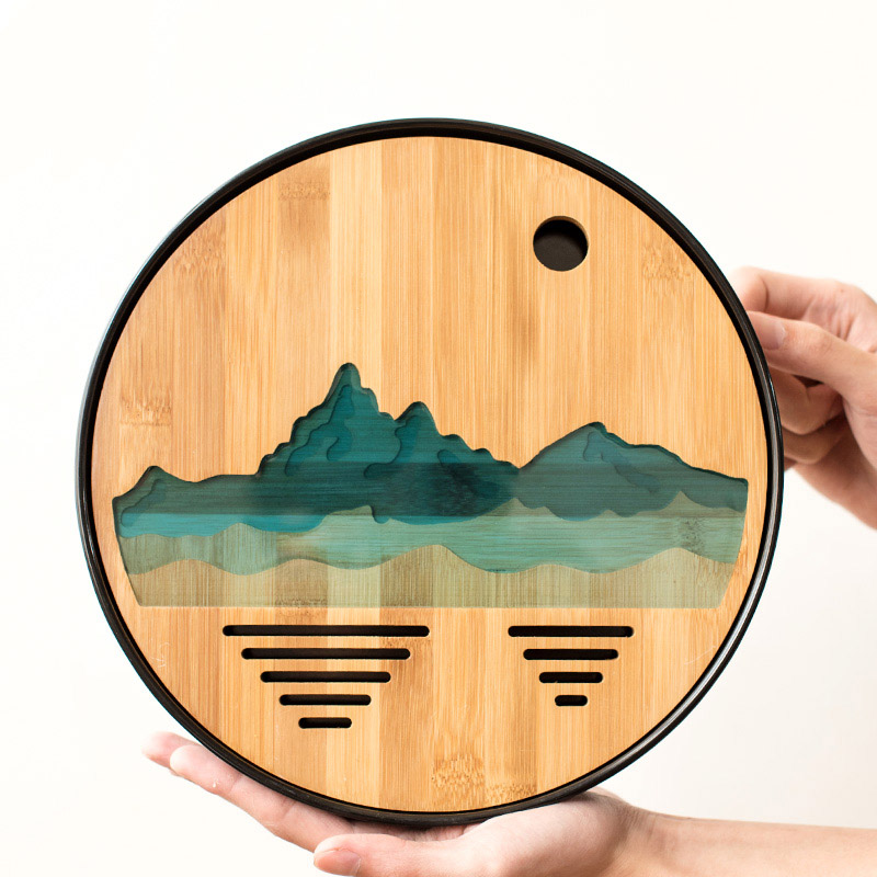 Tao fan tea tray modern simple household tea set