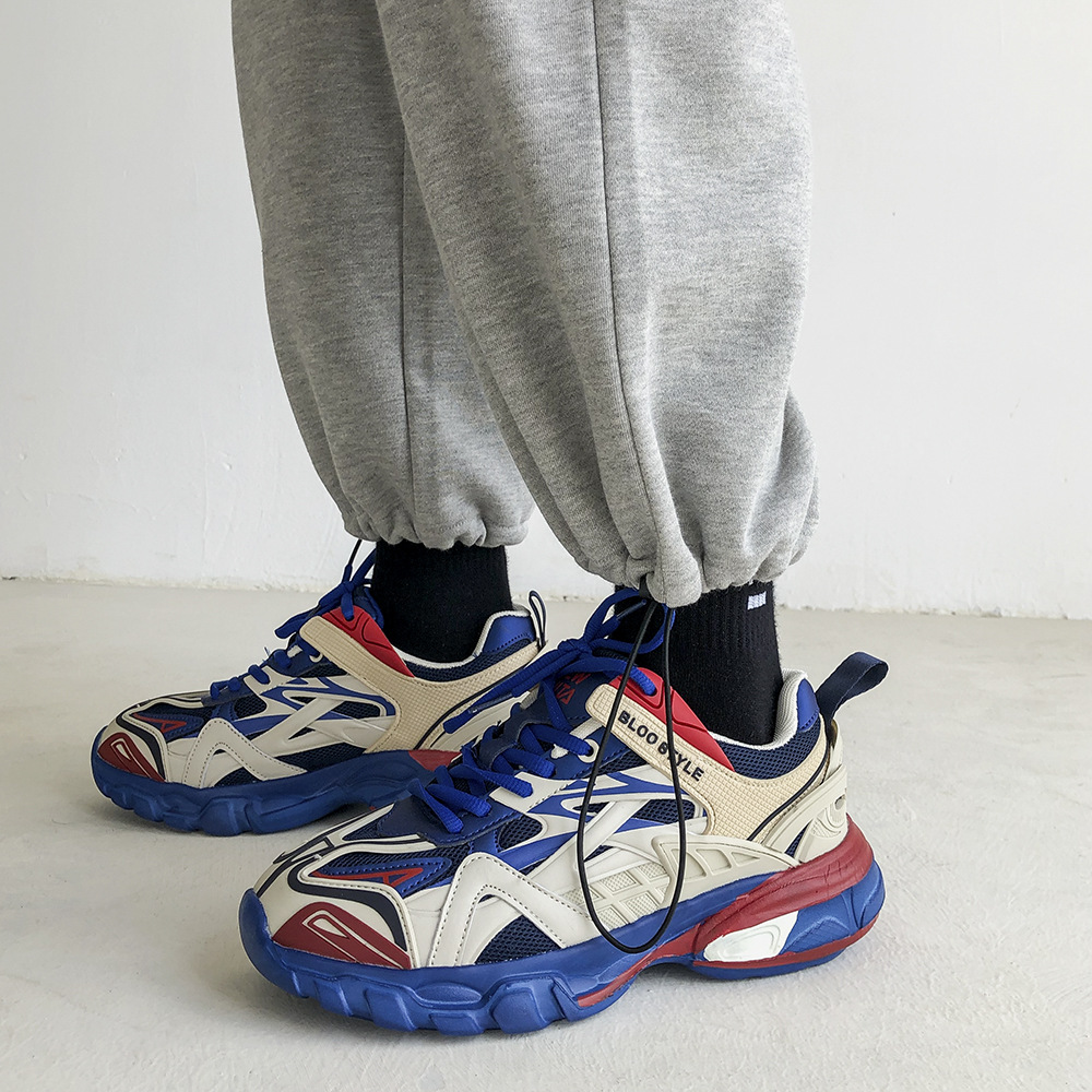 Men's trendy color matching daddy shoes