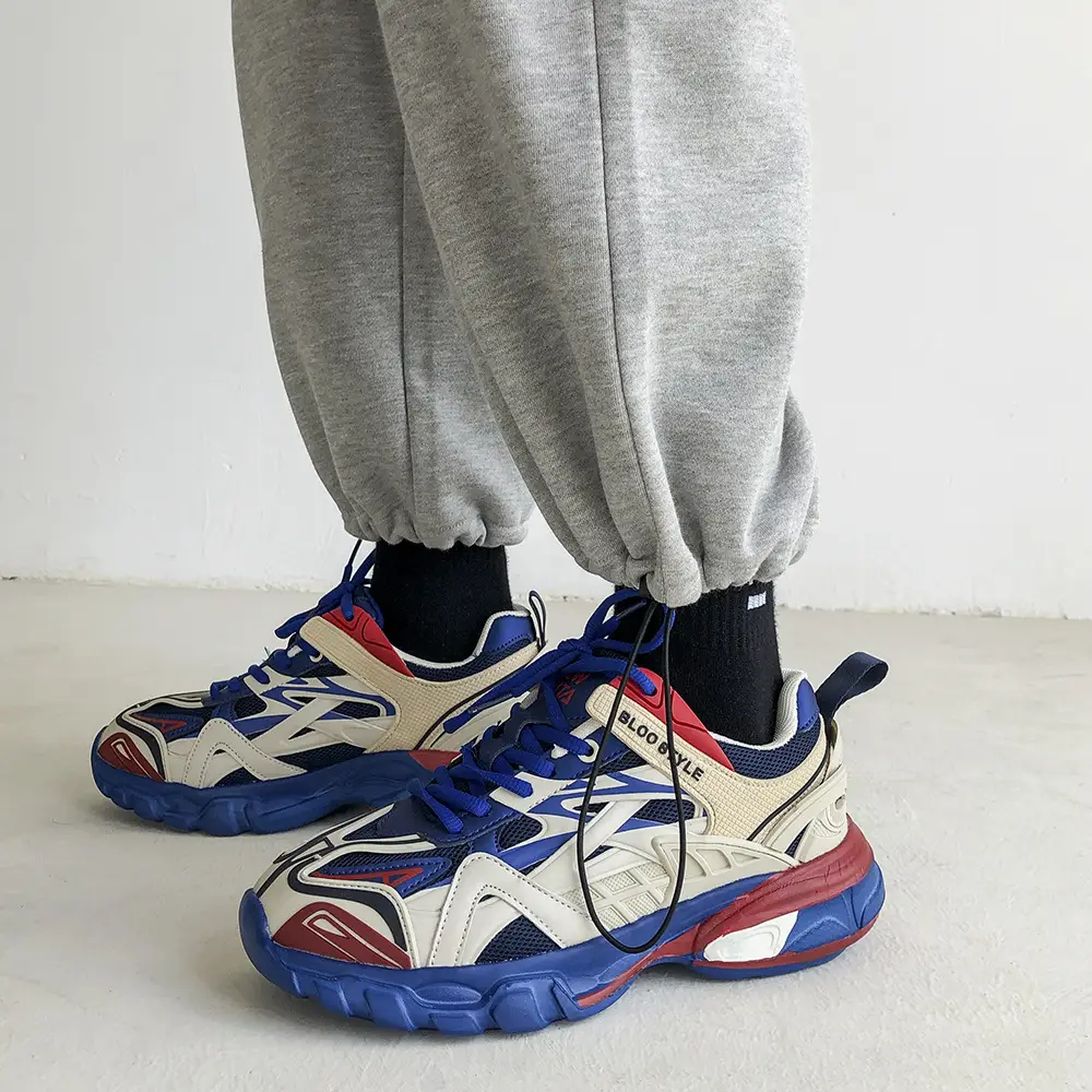 Men's trendy color matching daddy shoes