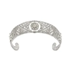 Women Bridal Crown - Silver - View 1