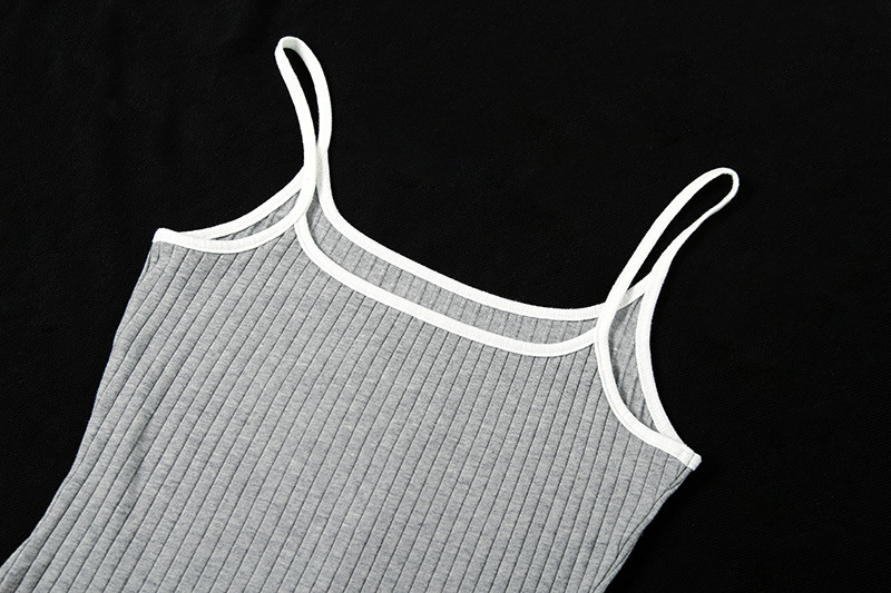 Contrast Sling Bag Hip Slim Dress