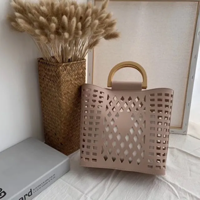 Casual handbag hollow shoulder bag Pink - Shop at LoveMi