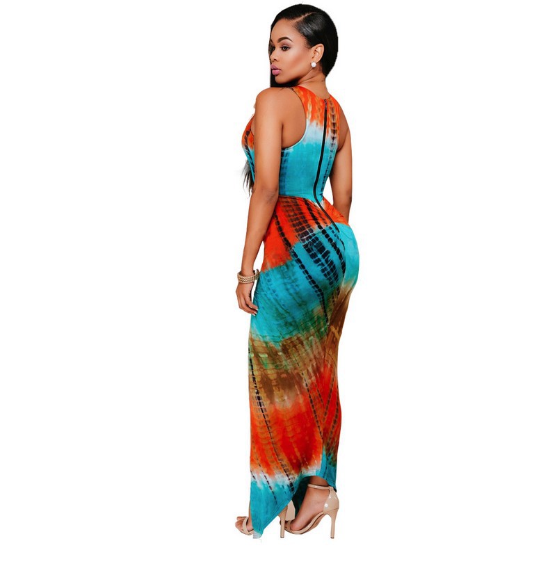 European and American Sexy Print Dress