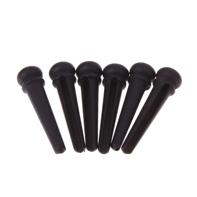 Ebony Acoustic Guitar Bridge Pins Set