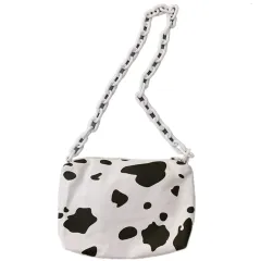 Girls cow print canvas bag - 9Style - View 1