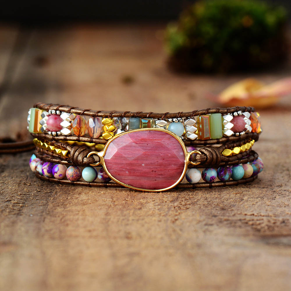 Natural Stone Hand-woven Ladies Bracelet
