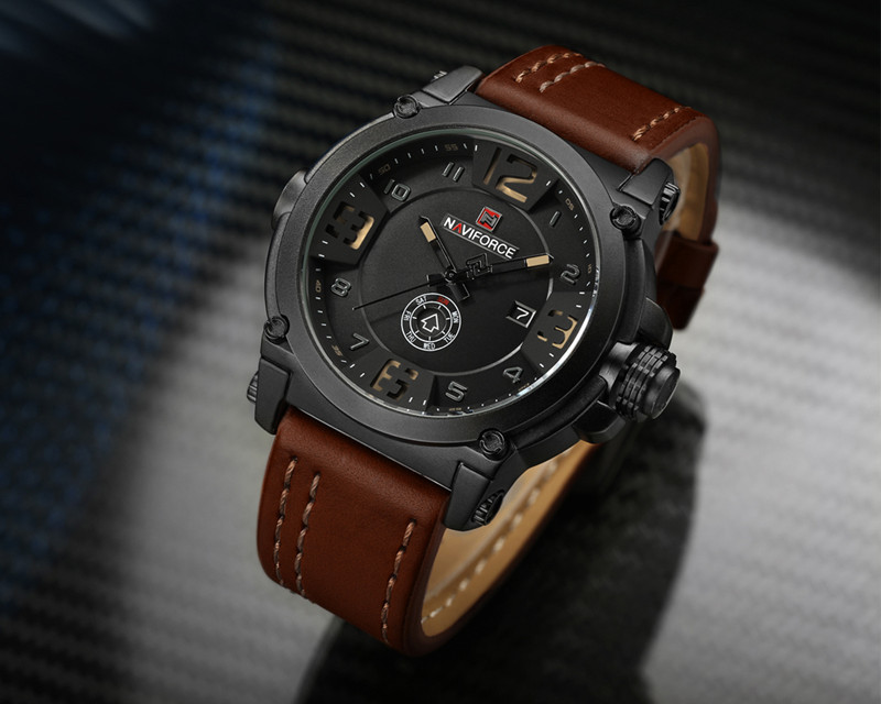NAVIFORCE 9099 Men's Watch Calendar Men's Watch Waterproof Quartz Strap Watch